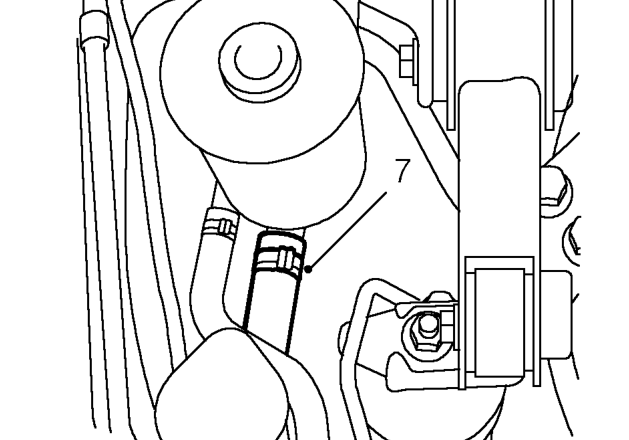 Power steering pump - ’t’ series without air conditioning – Disconnect high pressure hose from pump, remove and discard ’O’ ring.