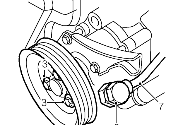 Power steering pump - ’t’ series with air conditioning – Remove alternator. See ELECTRICAL, Repairs.