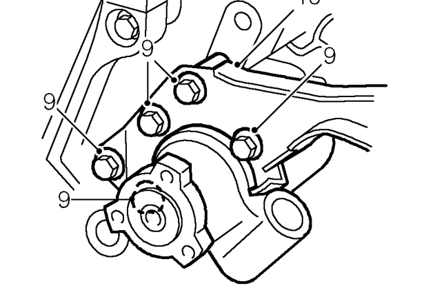 Release clip and disconnect power steering pump feed hose from fluid reservoir.