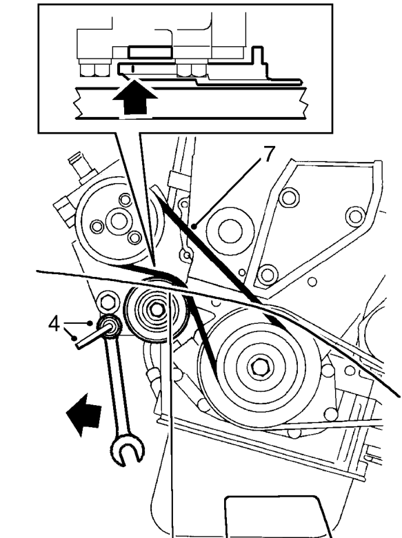 Power steering pump drive belt - ’k’ series with automatic tensioner – Service repair no - 57.20.02