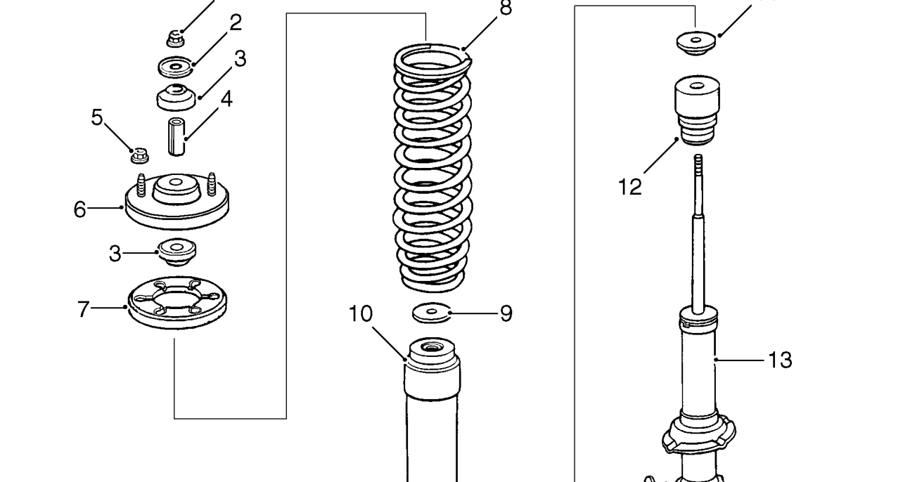 Front damper and spring