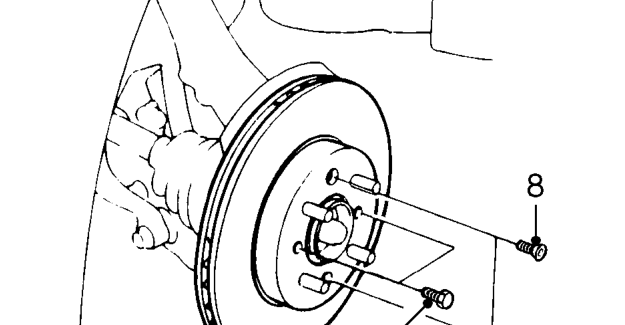 Front lower ball joint – Release caliper and tie aside.
