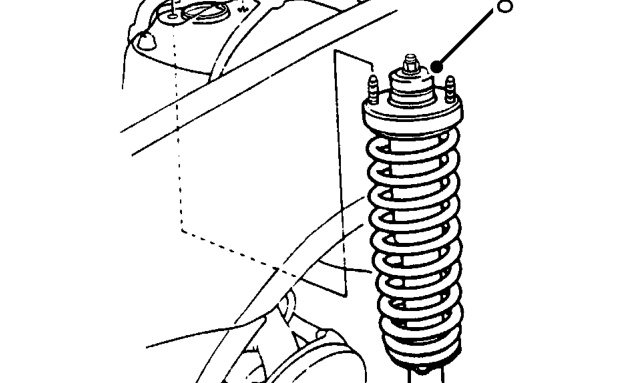 Front upper arm assembly – Release and remove fork from damper.