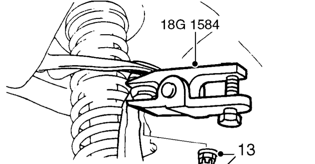 Break taper joint using tool 18G 1584 .