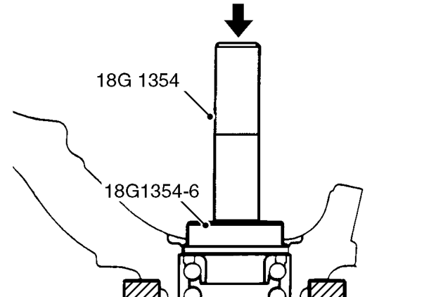 Remove bearing circlip.