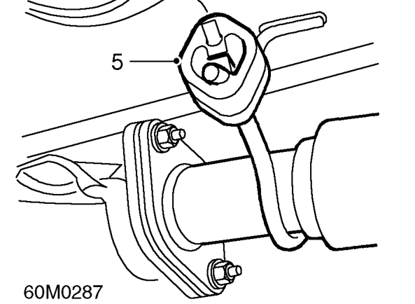 Anti-roll bar - manual gearbox – Remove exhaust front pipe to manifold gasket. See MANIFOLD &amp; EXHAUST SYSTEMS, Repairs.