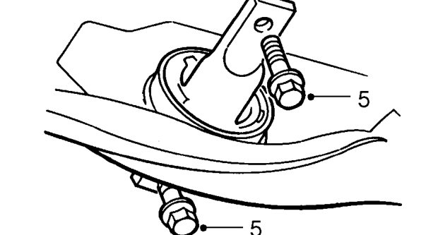 Compensator arm – Remove bolt and flat washer securing compensator arm to body bracket.
