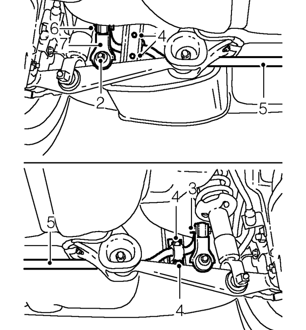 Rear anti-roll bar – Raise front of vehicle.