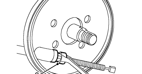 Rear trailing arm and stub axle - drum brake with abs – Remove bolt securing handbrake cable clip to trailing arm.