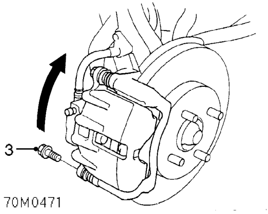 Front brake disc - check – Remove road wheel(s).