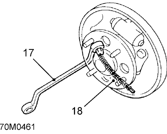Disconnect handbrake cable from brake lever.