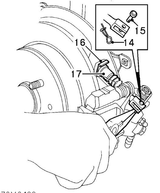 Remove caliper shield.