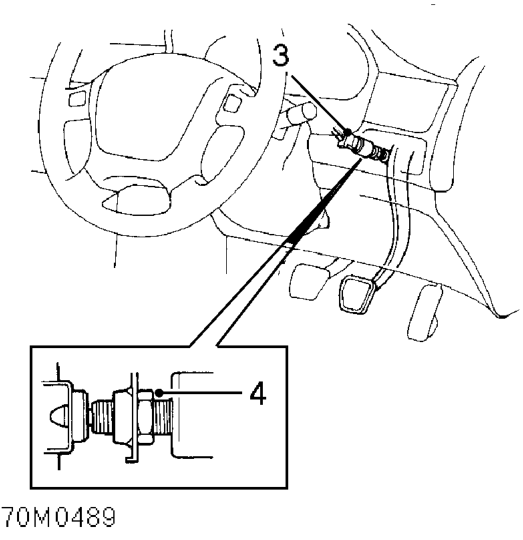 Brake light switch – Remove 3 screws and remove lower cover.