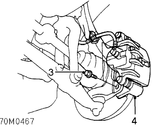 Front brake disc – Remove road wheel(s).