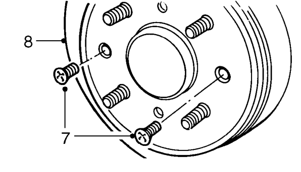 Rear brake disc – Release caliper and tie aside.