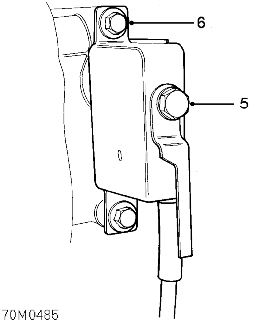 Abs rear wheel sensor and harness - disc brake – Remove 5 bolts securing sensor harness brackets to body, lower arm and suspension.