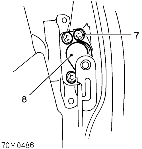 Abs rear wheel sensor and harness - disc brake – Remove 2 bolts securing sensor cover to suspension hub and remove cover.