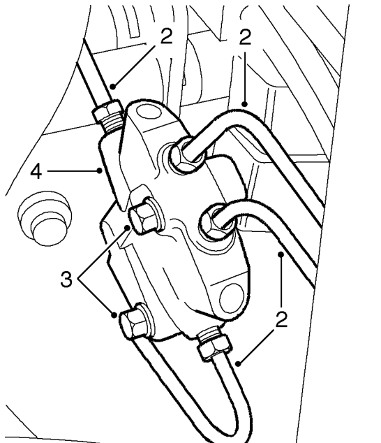 Brake proportioning valve - abs 97.5my on – Position cloth to absorb fluid spillage.