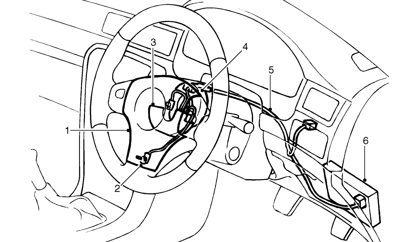 Component location - single airbag