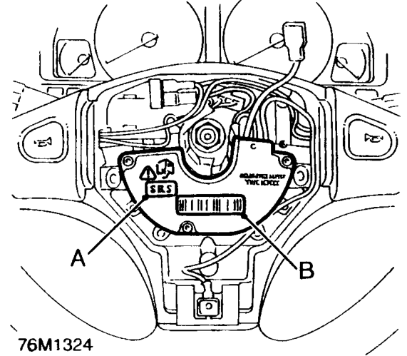B- Supplementary restraint system (airbag).