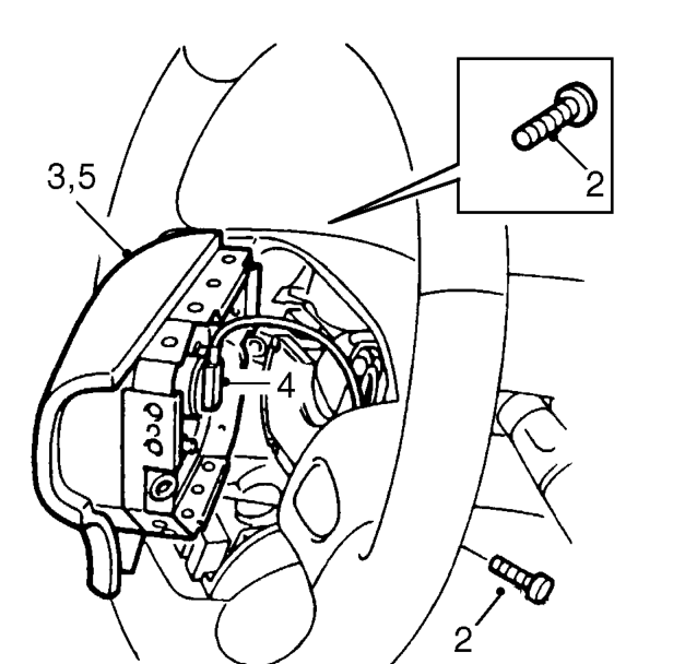 Drivers airbag module – Remove key from starter switch, disconnect both battery leads, earth lead first, and wait 