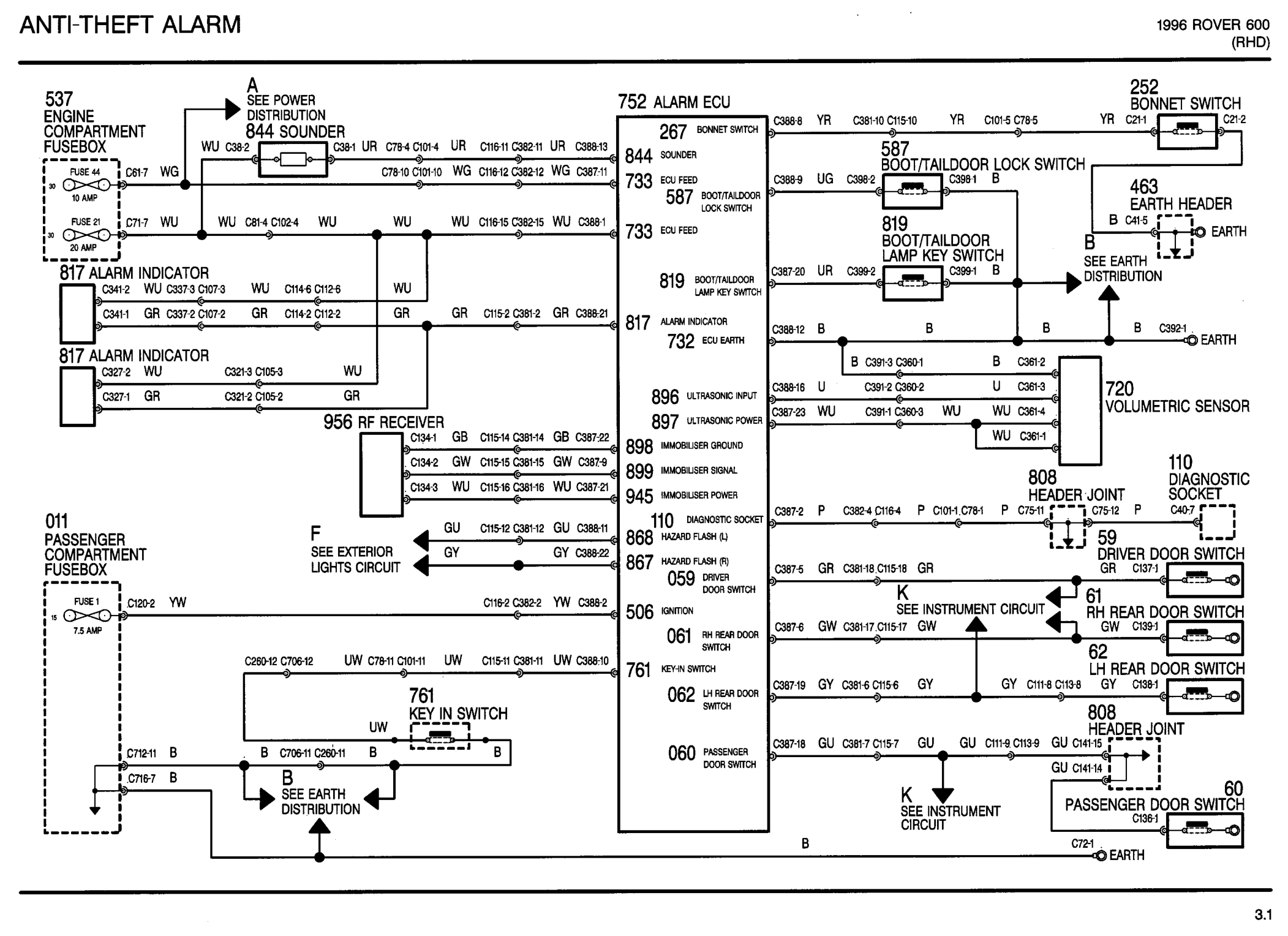 Anti-Theft Alarm circuit diagram