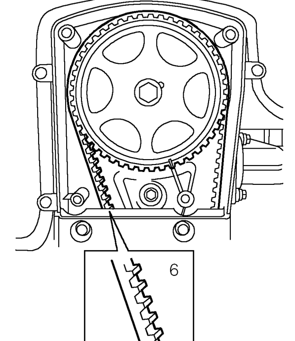 Camshaft timing belt check – Use a socket on the crankshaft pulley bolt and rotate the engine clockwise.