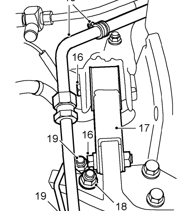 Position trolley jack to support engine.