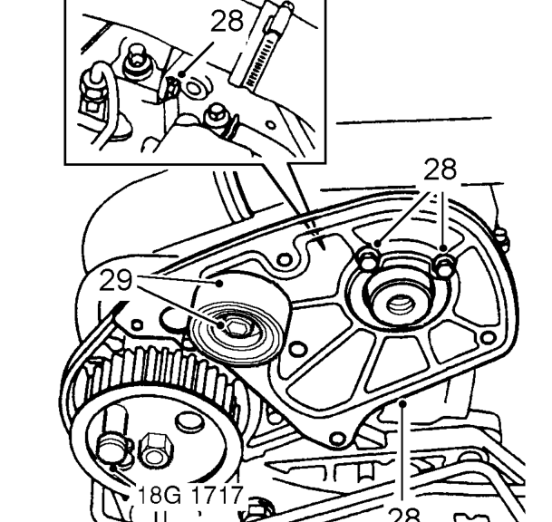 All models – Align brake servo vacuum pipe to camshaft cover and secure with bolt.
