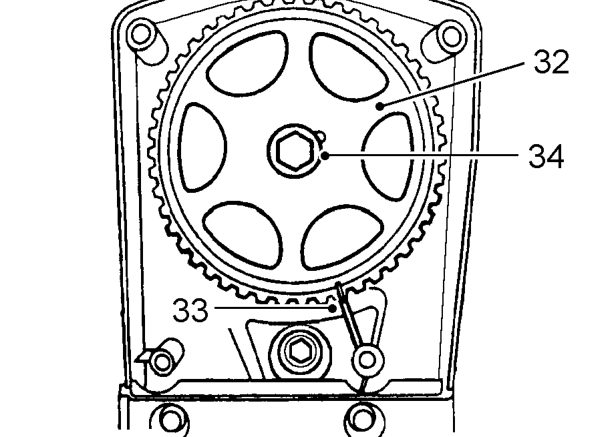 All models – Check that timing pin 18G 1523 is fully inserted in hole in flywheel.