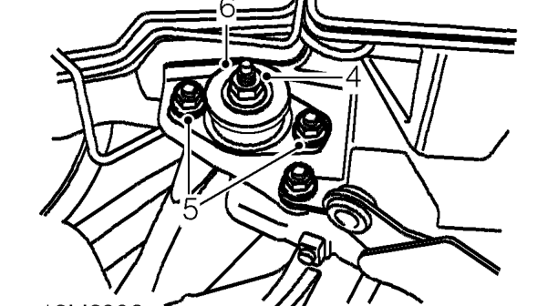 Engine lh mounting – Release fuel filter from suspension turret and position aside.