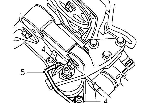 Engine rh mounting – Support engine on jack.