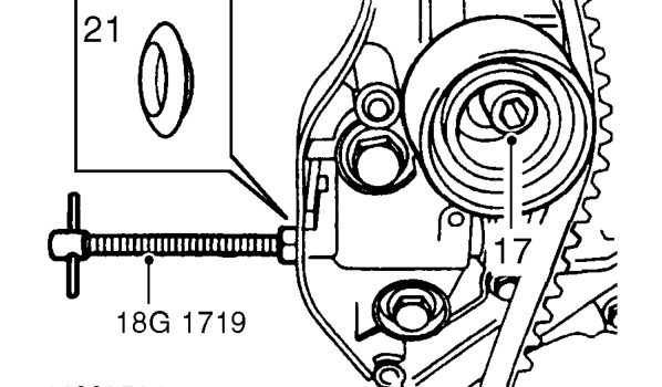 Check that camshaft gear timing mark is aligned with mark on back cover.