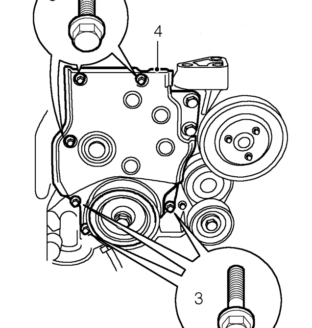 Camshaft timing belt lower front cover – Remove crankshaft pulley. See this section.
