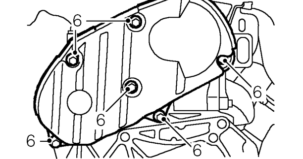 Fuel injection pump timing belt cover – Move PAS pipe aside for access to timing belt cover bolts.