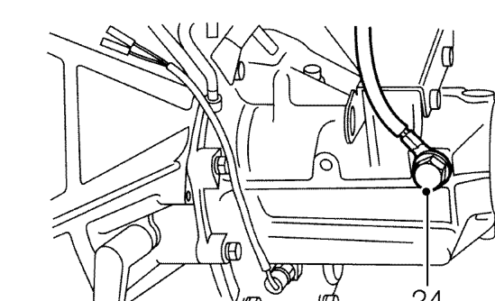 Loosen clip and remove turbocharger hose from intercooler.