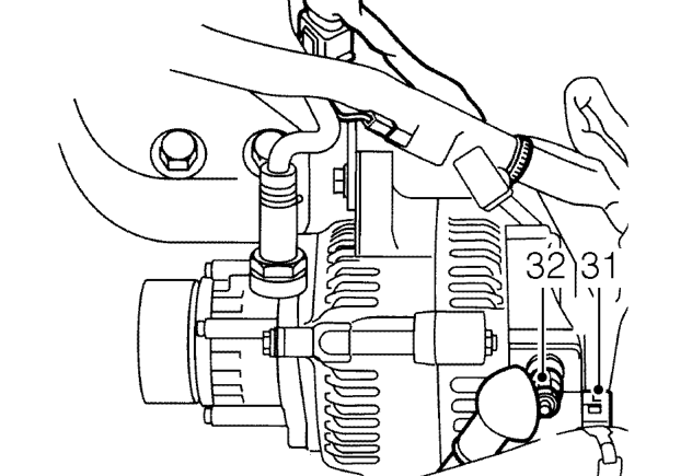 Disconnect No.1 injector needle lift sensor multiplug.