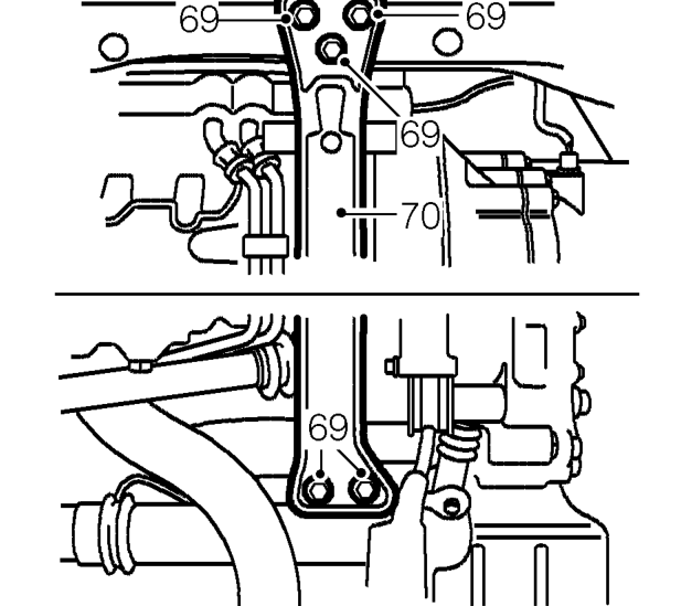All models – Loosen clip and disconnect PAS pump feed hose from PAS fluid reservoir.