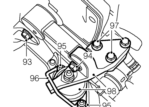 Remove engine LH mounting.