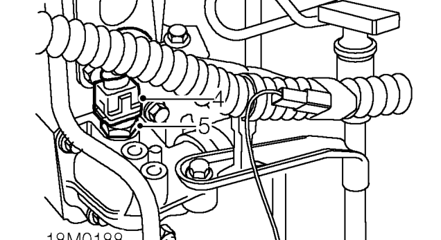 Coolant temperature sensor – Position absorbent cloth around coolant temperature sensor to absorb any coolant spillages