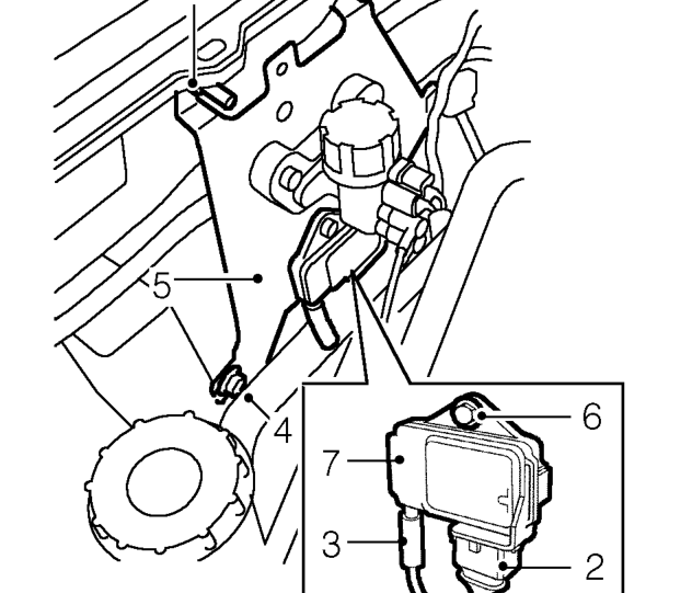 Manifold absolute pressure (map) sensor – Disconnect battery earth lead.