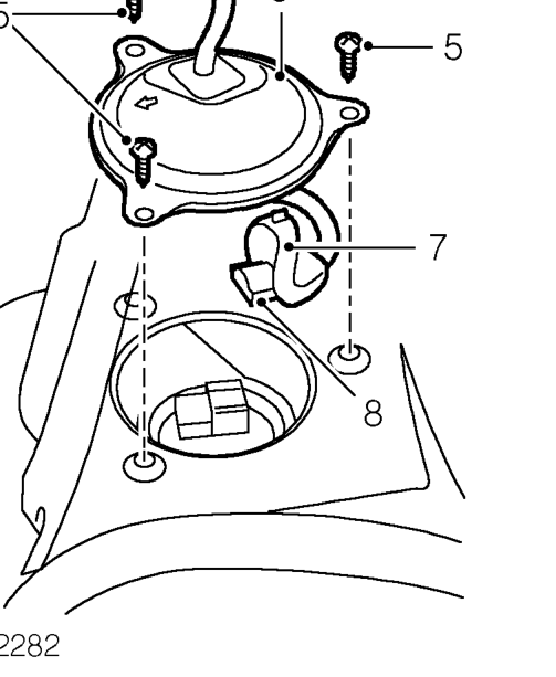 Fuel tank – Lower RH rear seat squab.