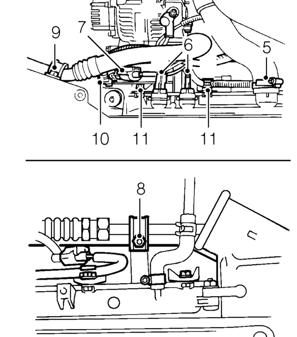 Radiator cooling fan - rh – Position drain tin to collect any coolant spillage.