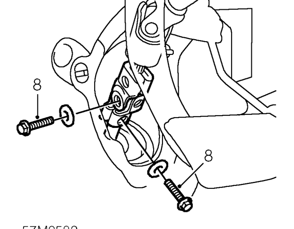 Caution: plug the connections. – Align road wheels to straight ahead position and remove ignition/starter switch key to loc