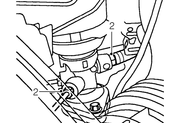Power steering rack - ’l’ series – Position container beneath PAS rack to collect fluid.