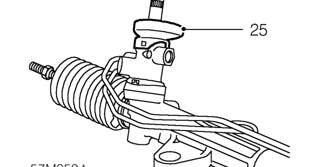 Lower steering rack sufficiently to release pinion shaft from body aperture.