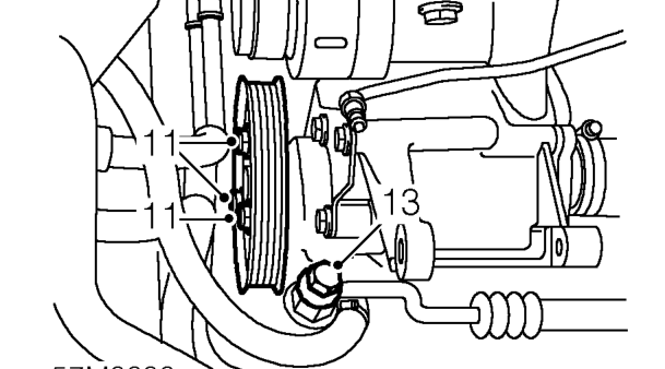 Raise engine on jack sufficiently only to access PAS pump pulley screws.