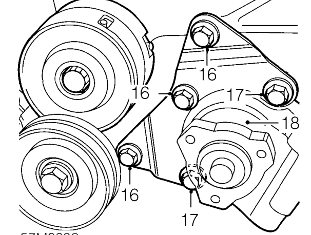 Caution: plug the connections. – Loosen clip and disconnect power steering pump feed hose from fluid reservoir.