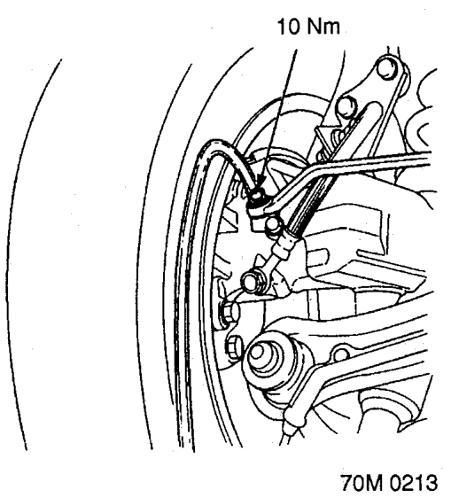 Warning: support on safety stands. – CAUTION: Use only new brake fluid of the recommended grade.