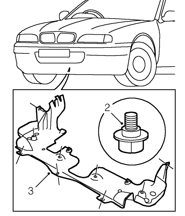 Front centre underbelly panel – Diesel models: Remove front RH and LH underbelly panels. See DIESEL REPAIR MANUAL SUPPLEME